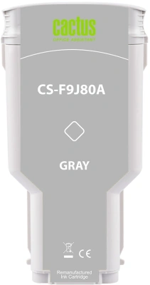 Картридж струйный Cactus CS-P2V72A №730 серый (300мл) для HP Designjet T1600/1700/2600 с чипом