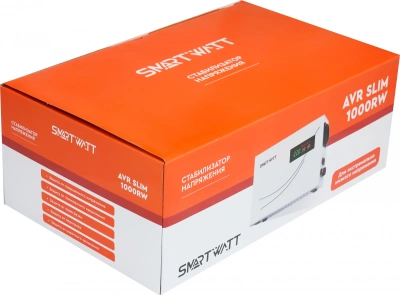Стабилизатор напряжения Smartwatt AVR Slim 1000RW 1000ВА белый