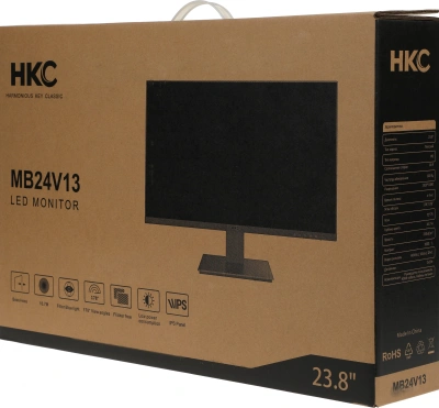 Монитор HKC 23.8" MB24V13FS129 черный IPS LED 16:9 HDMI M/M 250cd 178гр/178гр 1920x1080 100Hz VGA DP FHD 3.35кг