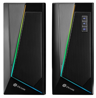 Колонки Оклик OK-125 2.0 черный 6Вт