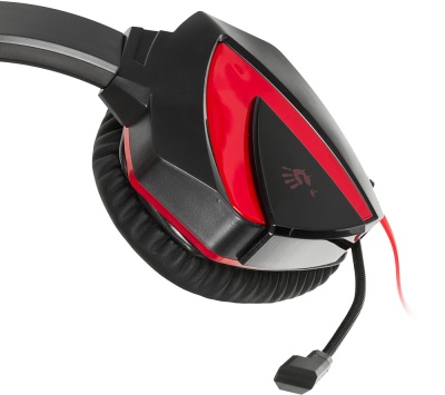 Наушники с микрофоном A4Tech Bloody G500 черный/красный 1.5м мониторные оголовье (A4TECH G500)