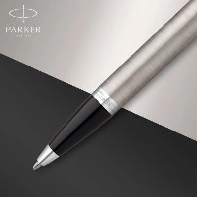Ручка шариков. Parker IM Essential K319 (2143631) Brushed Metal CT M син. черн. подар.кор.