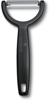 Овощечистка Victorinox Ypsoс лезвием двухсторон. черный упак.:европодвес (6.0963.3)