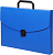 Портфель Бюрократ -BPP01BLUE 1 отдел. A4 пластик 0.7мм синий