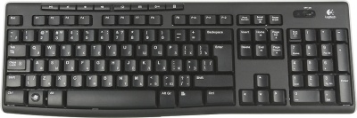 Клавиатура Logitech K270 черный/белый USB беспроводная Multimedia (920-003058)