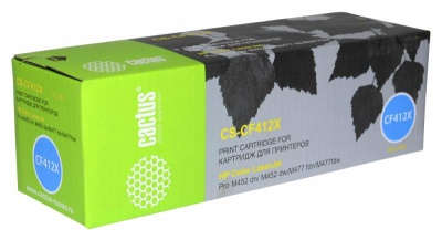Картридж лазерный Cactus CS-CF412X CF412X желтый (5000стр.) для HP CLJ Pro M452dn/ M452dw/M477fdn/M477fdw