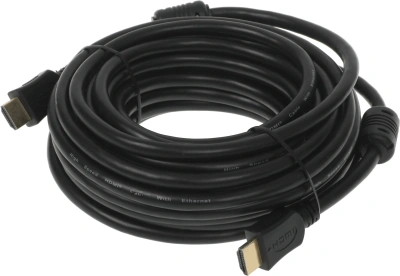 Кабель аудио-видео Buro BU-HDMI-v1.4-10M-FF HDMI (m)/HDMI (m) 10м. феррит.кольца позолоч.конт. черный