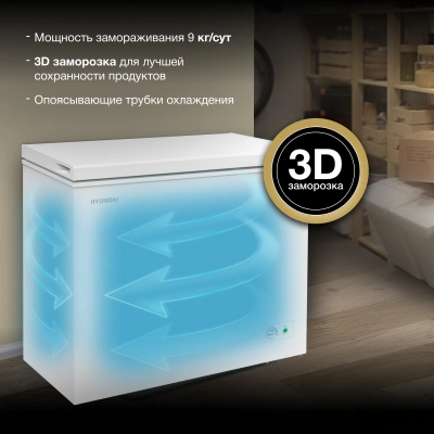 Морозильный ларь Hyundai CH20031 белый 80Вт