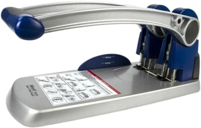 Дырокол Kw-Trio Heavy Duty 9550 макс.:300лист. металл синий/серебристый отв.:2 с линейкой