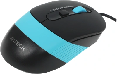 Мышь A4Tech Fstyler FM10 черный/синий оптическая 1600dpi USB 4but (FM10 BLUE)