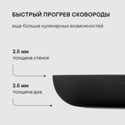 Сковорода Rondell Infinity RDA-573 круглая 28см покрытие: Xylan Plus ручка несъемная (без крышки) черный