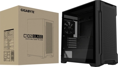 Корпус Gigabyte GB-C102G черный без БП mATX 7x120mm 4x140mm 2xUSB3.0 audio bott PSU