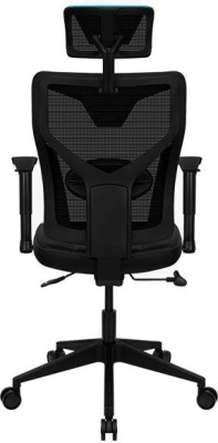 Кресло игровое Aerocool Guardian черный/голубой сиденье черный экокожа/сетка с подголов. крестов. нейлон