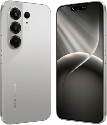 Смартфон Tecno Camon 50 256Gb 12Gb титан моноблок 3G 4G 2Sim 6.78" 1208x2644 Android 16 50Mpix 802.11 a/b/g/n/ac NFC GPS GSM900/1800 GSM1900 Protect FM