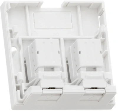 Розетка Nikomax NMC-WO2UD2-FT-ST-WT информ. Keystone RJ45 2 кат.5E UTP бел.
