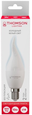 Лампа светодиодная Thomson TH-B2313 10Вт цок.:E14 свеча 220B св.свеч.бел.хол. Tail Candle (упак.:1шт)