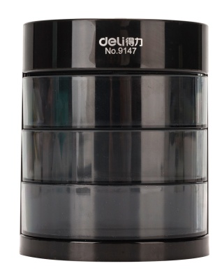 Настольный набор Deli E38253 (12 предметов) пластик черный