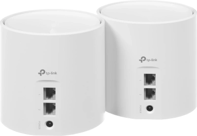 Бесшовный Mesh роутер TP-Link Deco X60(2-Pack) AX5400 10/100/1000BASE-TX белый (упак.:2шт)
