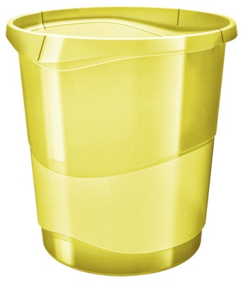 Корзина для бумаг Esselte 626287 круглая 14л. пластик желтый