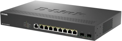 Коммутатор D-Link DGS-1210-10XP/ME/C1A (L2) 8x1Гбит/с 2SFP+ 8PoE+ 240W управляемый