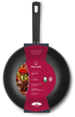 Сковорода ВОК (WOK) Rondell Trumpf RDA-1405 круглая 28см покрытие: Xylan Plus ручка несъемная (без крышки) черный