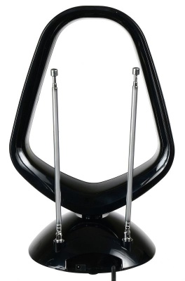 Антенна телевизионная Hyundai H-TAI320 13дБ активная черный каб.:1.85м