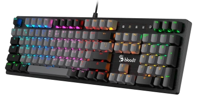 Клавиатура A4Tech B828N черный/серый USB for gamer LED (B828N (GREY+BLACK)) кабель 1.8м