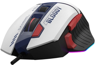 Мышь A4Tech Bloody W95 Max Sports синий/белый оптическая 12000dpi USB 10but (W95 MAX SPORTS NAVY)