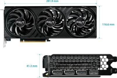Видеокарта Palit PCI-E 5.0 PA-RTX5060Ti INFINITY 3 NVIDIA GeForce RTX 5060TI 16Gb 128bit GDDR7 2407/28000 HDMIx1 DPx3 HDCP Ret