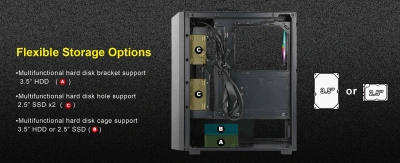 Корпус Azza Fighter черный без БП ATX 4x120mm 2x140mm 2xUSB2.0 1xUSB3.0 audio bott PSU