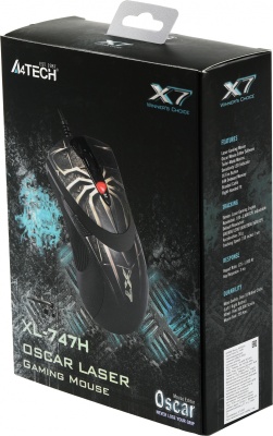 Мышь A4Tech Oscar Editor XL-747H коричневый/рисунок лазерная 3600dpi USB 6but (XL-747H (BROWN SPIDER))