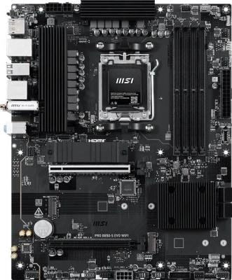 Материнская плата MSI PRO B850-S EVO WIFI Socket AM5 AMD B850 4xDDR5 ATX AC`97 8ch(7.1) 5Gigabit RAID+HDMI+DP