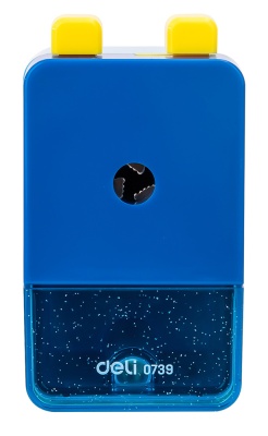 Точилка для карандашей механическая Deli E0739 1 отверстие пластик ассорти