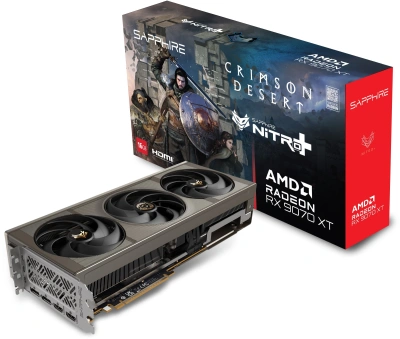 Видеокарта Sapphire PCI-E 5.0 11348-10-20G NITRO+AMD RADEON RX 9070 XT 16GB CRIMSON DESERT EDITION GAMING OC LITE AMD Radeon RX 9070XT 16Gb 256bit GDDR6 2520/20000 HDMIx2 DPx2 HDCP Ret