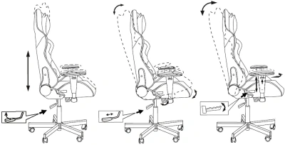 Кресло игровое Knight Regal Fabric черный/серый искусственная замша с подголов. крестов. металл