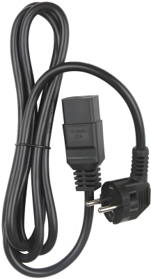 Шнур питания Hyperline PWC-IEC19-SHM-1.8-BK C19-Schuko проводник.:3x1.5мм2 1.8м 250В 16А (упак.:1шт) черный