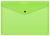 Конверт на кнопке Бюрократ Неон DNEPK803A4LETT A4 гориз. пластик 0.15мм салатовый