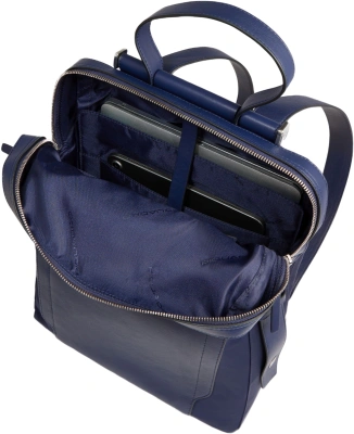 Рюкзак женский Piquadro Lyra CA4576W92T/BLU темно-синий нейлон/натур.кожа