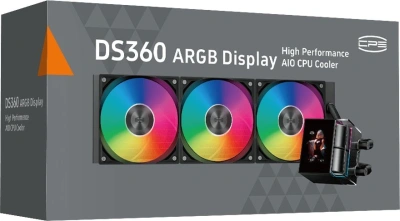 Система водяного охлаждения PcCooler DS360 Display ARGB Soc-AM5/AM4/1200/1700/1851 черный 4-pin 39.8dB Al LCD 310W Ret (DS360-BKAWXY-GL)