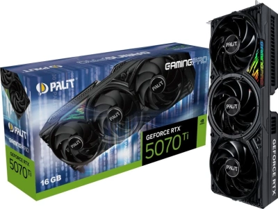 Видеокарта Palit PCI-E 5.0 PA-RTX5070Ti GAMINGPRO NVIDIA GeForce RTX 5070TI 16Gb 256bit GDDR7 2295/28000 HDMIx1 DPx3 HDCP Ret