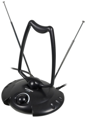 Антенна телевизионная Hyundai H-TAI200 15дБ активная черный каб.:1.35м