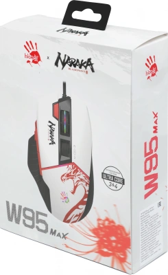 Мышь A4Tech Bloody W95 Max Naraka белый/рисунок оптическая 12000dpi USB 10but