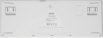 Клавиатура Acer OKW305 механическая белый USB for gamer LED (ZL.KBDCC.01W) кабель 1.8м