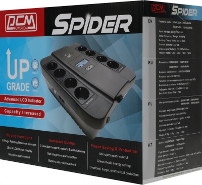 Источник бесперебойного питания Powercom Spider SPD-750U LCD 450Вт 750ВА черный
