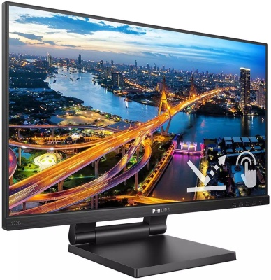 Монитор Philips 21.5" B Line 222B1TC черный IPS LED 16:9 HDMI M/M матовая HAS 250cd 178гр/178гр 1920x1080 75Hz VGA DP FHD USB Touch 6.13кг