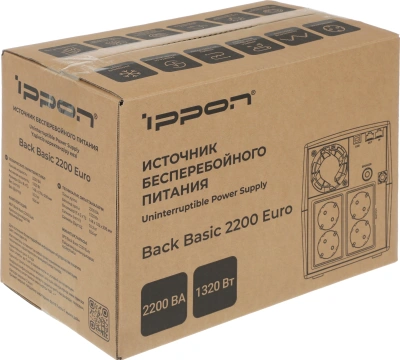 Источник бесперебойного питания Ippon Back Basic 2200 Euro 1320Вт 2200ВА черный