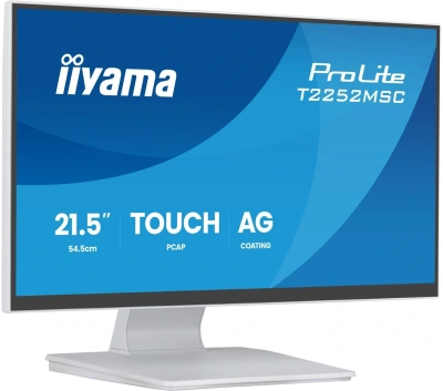 Монитор Iiyama 21.5" ProLite T2252MSC-W2AG белый IPS LED 5ms 16:9 HDMI M/M матовая 250cd 178гр/178гр 1920x1080 60Hz DP FHD USB Touch 4.5кг