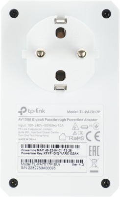 Сетевой адаптер HomePlug AV TP-Link TL-PA7017P KIT AV1000 Gigabit Ethernet (упак.:2шт)