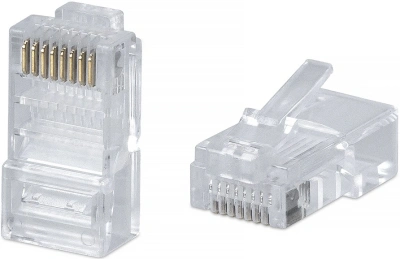 Коннектор Cabeus (8P8C-FC) UTP кат.5E RJ45 прозрачный
