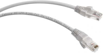 Патч-корд Cabeus PC-UTP-RJ45-CAT.5E-0.5M-LSZH U/UTP RJ-45 вил.-вилка RJ-45 кат.5E 0.5м серый LSZH